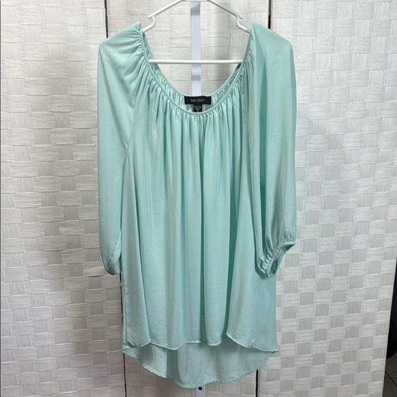 Karen Kane Green Asymmetrical 3/4 Sleeve‎ Blouse - Picture 1 of 5
